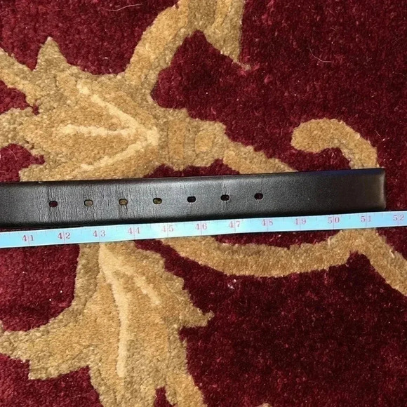 Perry Ellis Men’s Black Brown Reversible Leather Belt Gun Metal Square Buckle - Picture 14 of 16